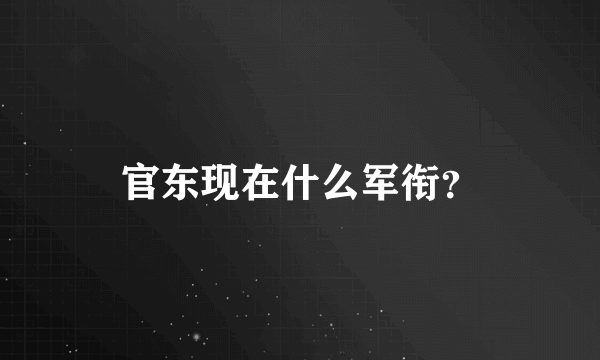 官东现在什么军衔？