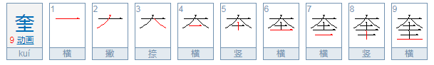 奎的拼音