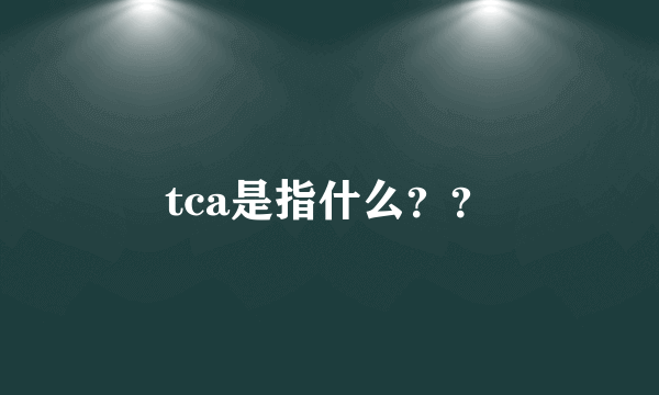 tca是指什么？？