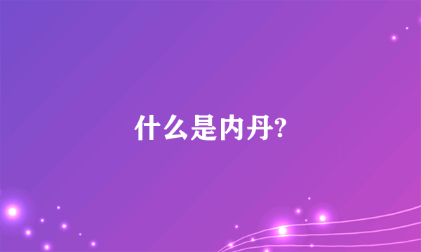 什么是内丹?