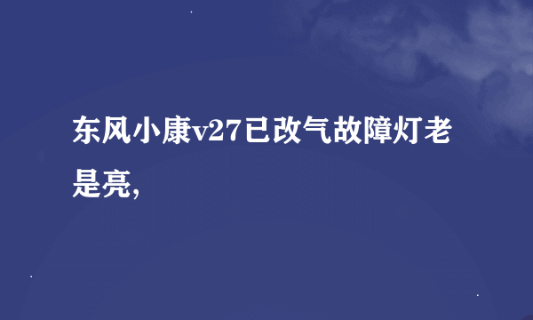 东风小康v27已改气故障灯老是亮,