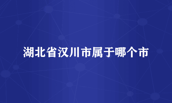 湖北省汉川市属于哪个市