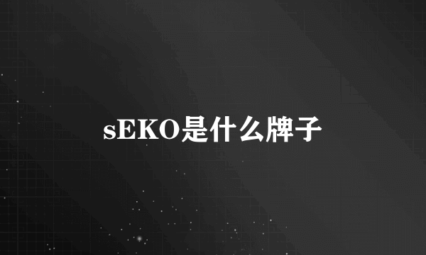 sEKO是什么牌子