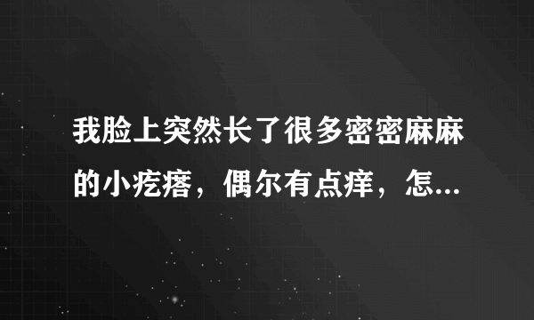 我脸上突然长了很多密密麻麻的小疙瘩，偶尔有点痒，怎么回事？会是过敏吗？