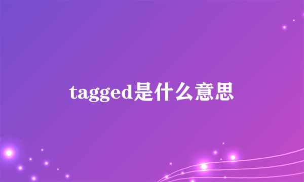 tagged是什么意思