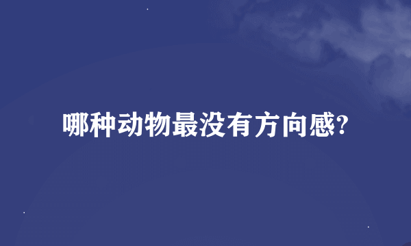 哪种动物最没有方向感?