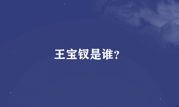 王宝钗是谁？