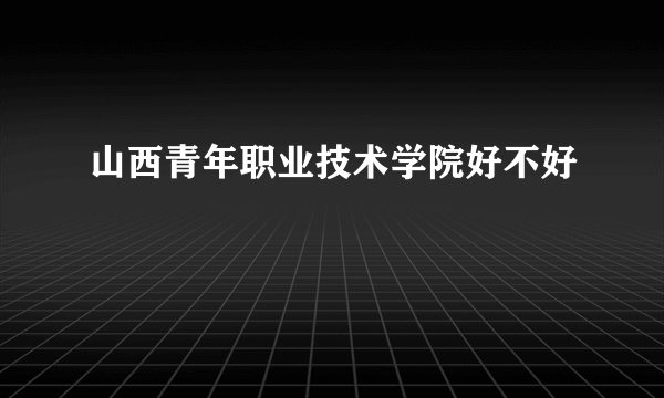 山西青年职业技术学院好不好