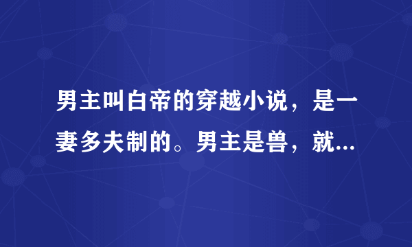 男主叫白帝的穿越小说，是一妻多夫制的。男主是兽，就是白老虎。