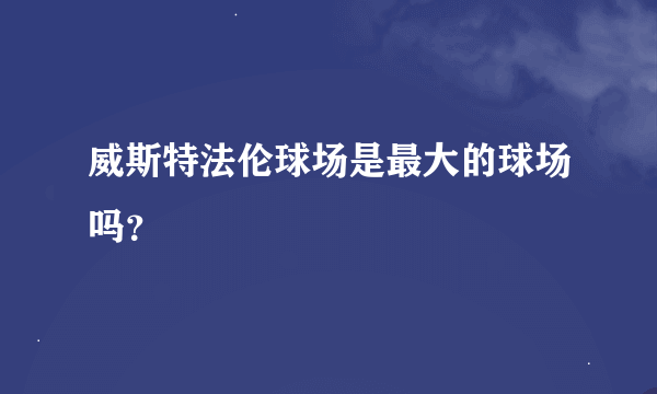 威斯特法伦球场是最大的球场吗？