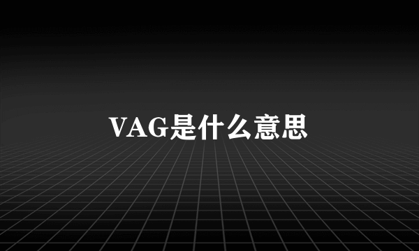 VAG是什么意思