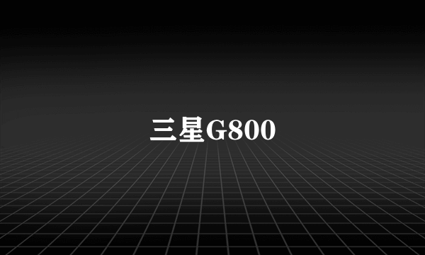 三星G800