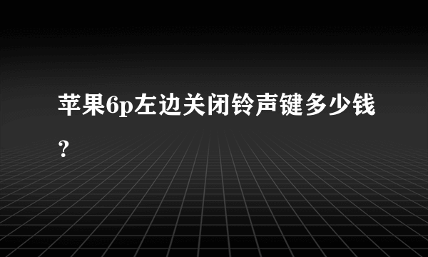 苹果6p左边关闭铃声键多少钱？