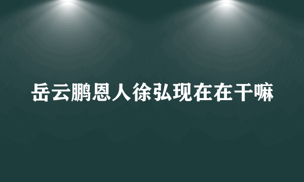 岳云鹏恩人徐弘现在在干嘛