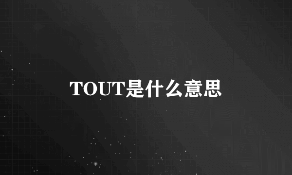 TOUT是什么意思