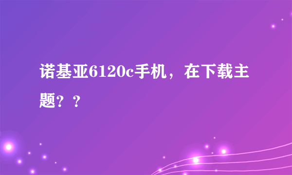 诺基亚6120c手机，在下载主题？？