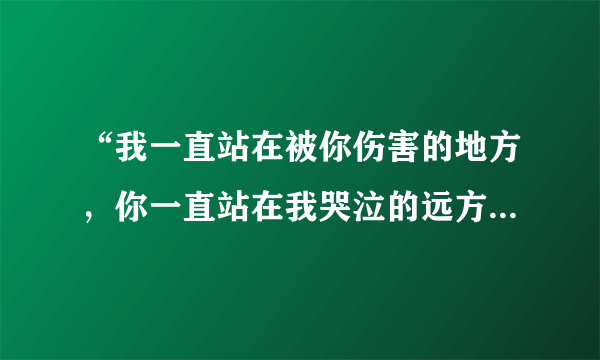 “我一直站在被你伤害的地方，你一直站在我哭泣的远方”出自哪首歌？