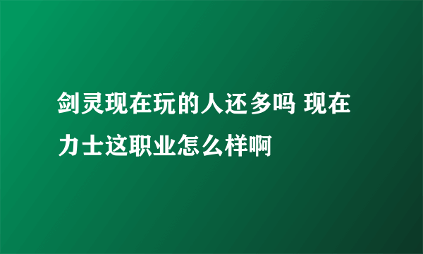 剑灵现在玩的人还多吗 现在力士这职业怎么样啊