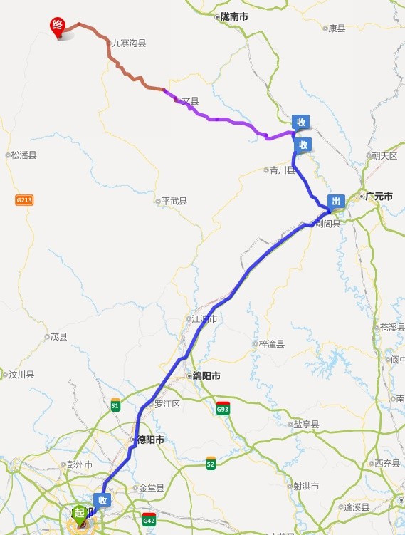 成都到九寨沟自驾游线路