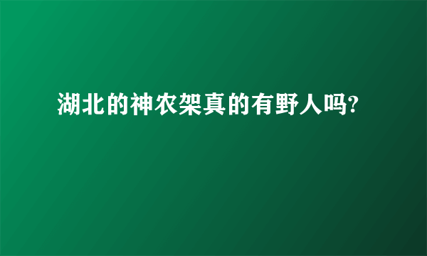 湖北的神农架真的有野人吗?