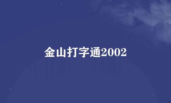 金山打字通2002