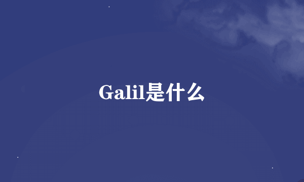 Galil是什么