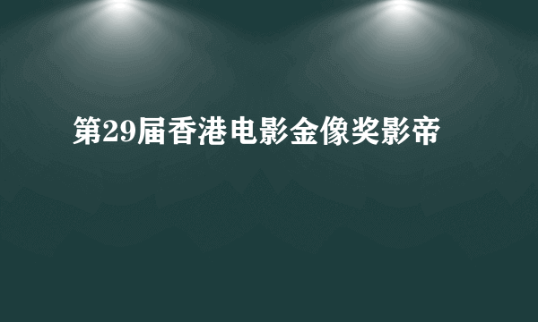 第29届香港电影金像奖影帝