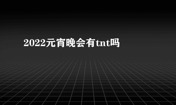 2022元宵晚会有tnt吗