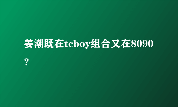 姜潮既在tcboy组合又在8090？