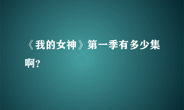 《我的女神》第一季有多少集啊？