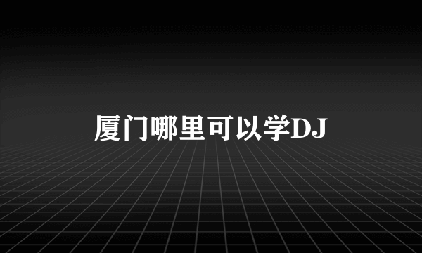 厦门哪里可以学DJ