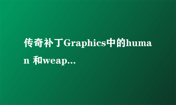 传奇补丁Graphics中的human 和weapon应该放哪里？