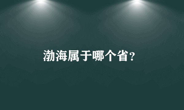 渤海属于哪个省？