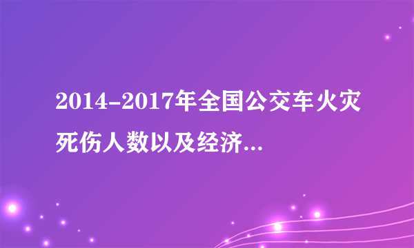 2014-2017年全国公交车火灾死伤人数以及经济损失统计