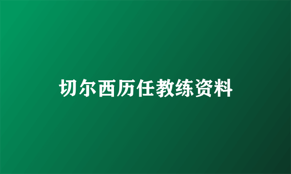 切尔西历任教练资料