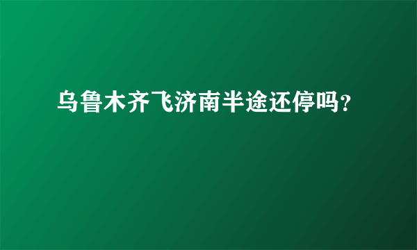 乌鲁木齐飞济南半途还停吗？