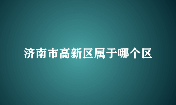 济南市高新区属于哪个区