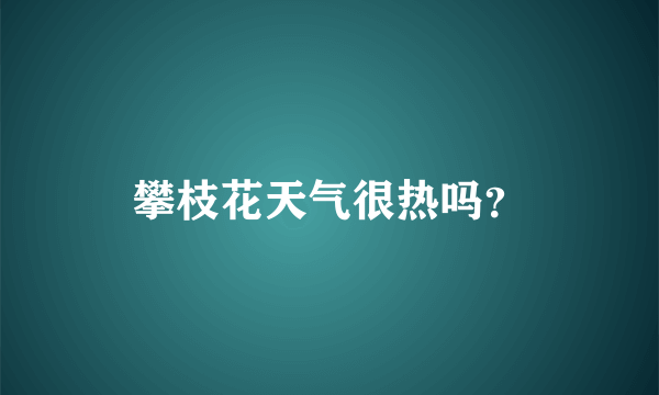 攀枝花天气很热吗？