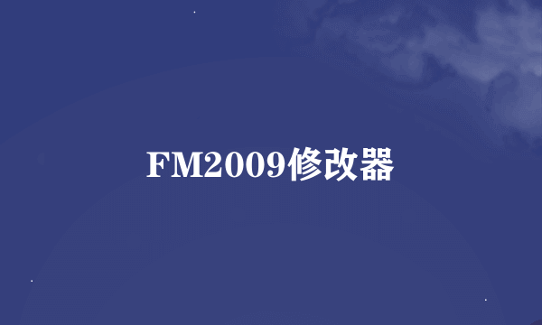 FM2009修改器