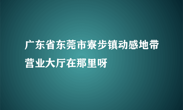 广东省东莞市寮步镇动感地带营业大厅在那里呀