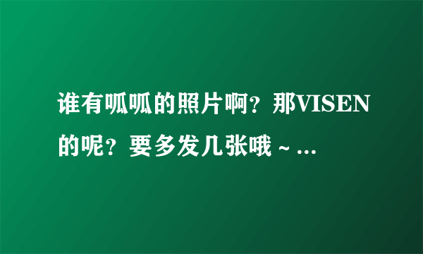 谁有呱呱的照片啊？那VISEN的呢？要多发几张哦～越多越好哈！