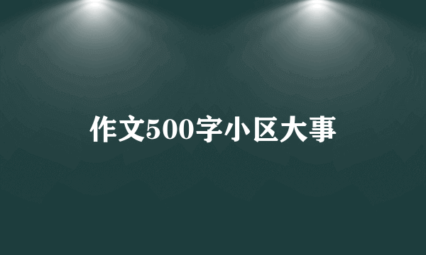 作文500字小区大事