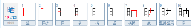 晒是什么意思