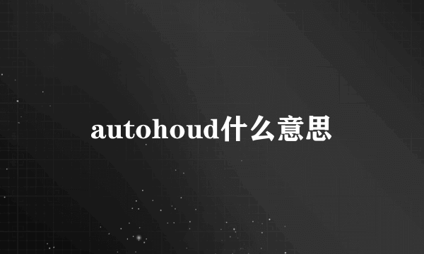 autohoud什么意思