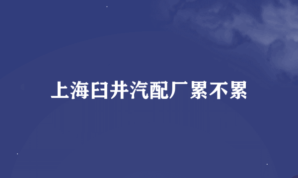 上海臼井汽配厂累不累