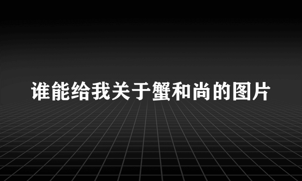 谁能给我关于蟹和尚的图片