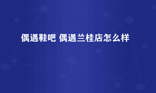 偶遇鞋吧 偶遇兰桂店怎么样