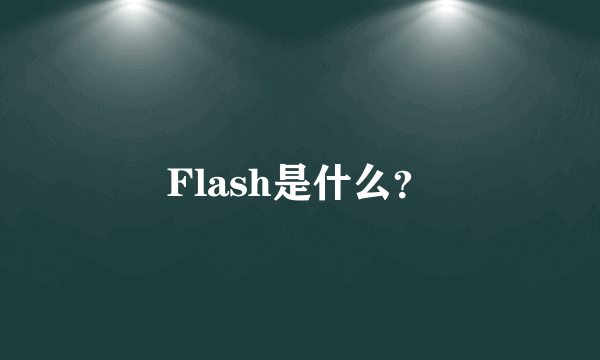 Flash是什么？