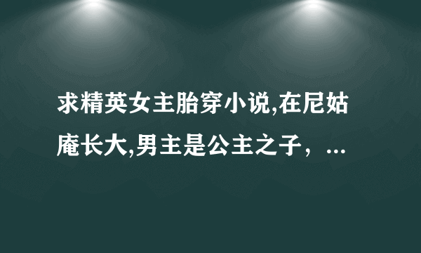 求精英女主胎穿小说,在尼姑庵长大,男主是公主之子，开始喜欢男宠，后来男宠喜欢上女主的小说