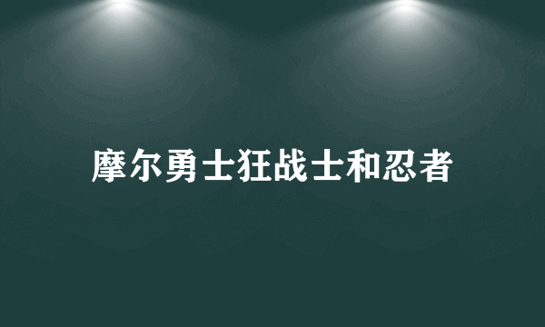 摩尔勇士狂战士和忍者